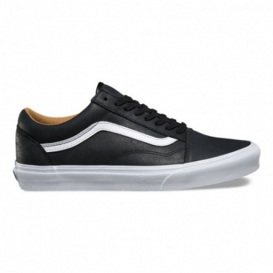 Vans Old Skool кожаные черно-белые