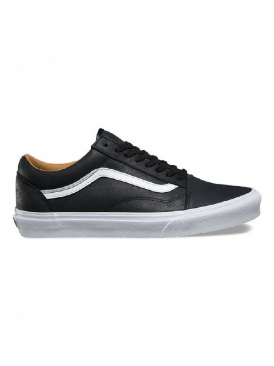 Vans Old Skool кожаные черно-белые