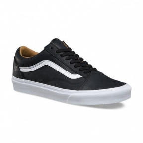 Vans Old Skool кожаные черно-белые