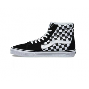 Черно-белые высокие кеды Vans Sk8 Checkerboard в клетку