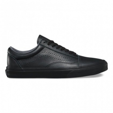  Vans Old Skool черные кожаные