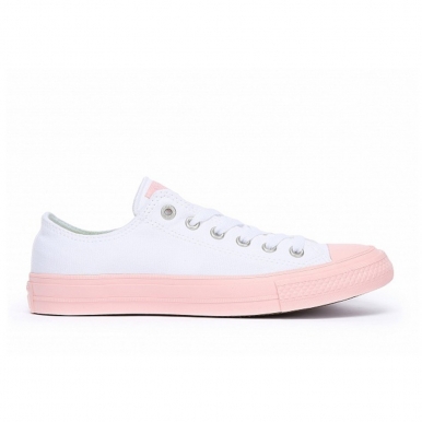 Кеды Chuck Taylor All Star бело-розовые низкие