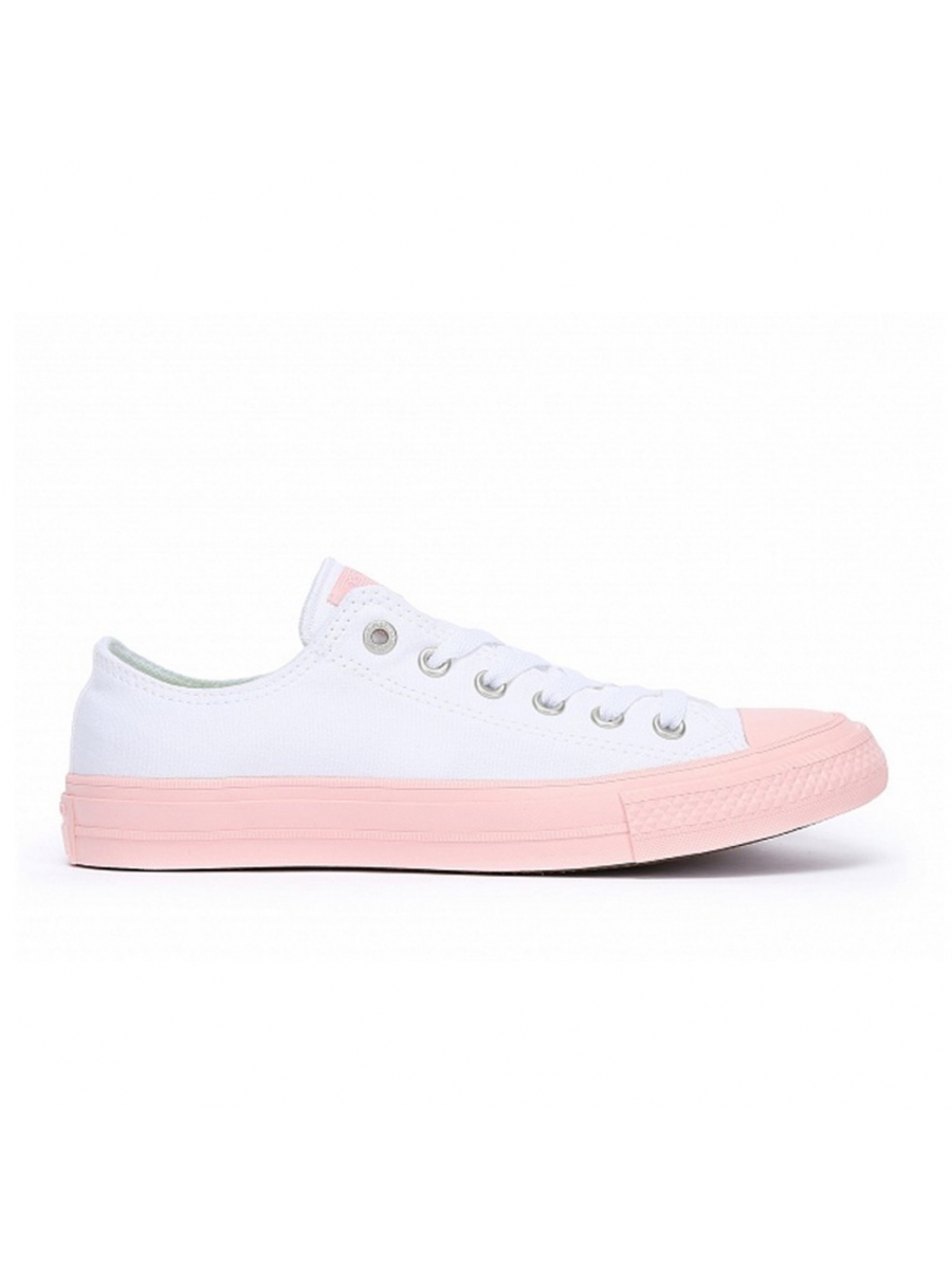 Кеды Chuck Taylor All Star бело-розовые низкие