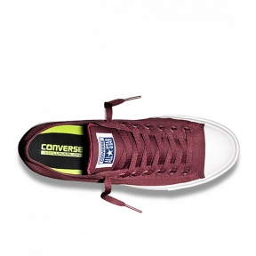 Кеды Converse All Star II  бордовые низкие