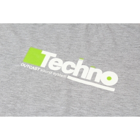 Лонгслив Outcast Techno серый меланж