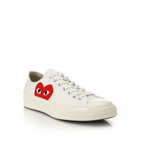  Конверсы Comme Des Garçons белые низкие