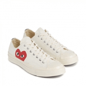  Конверсы Comme Des Garçons белые низкие