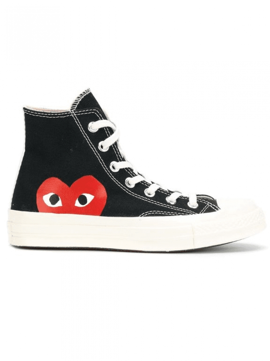 Кеды Converse Comme Des Garcons черно-белые высокие