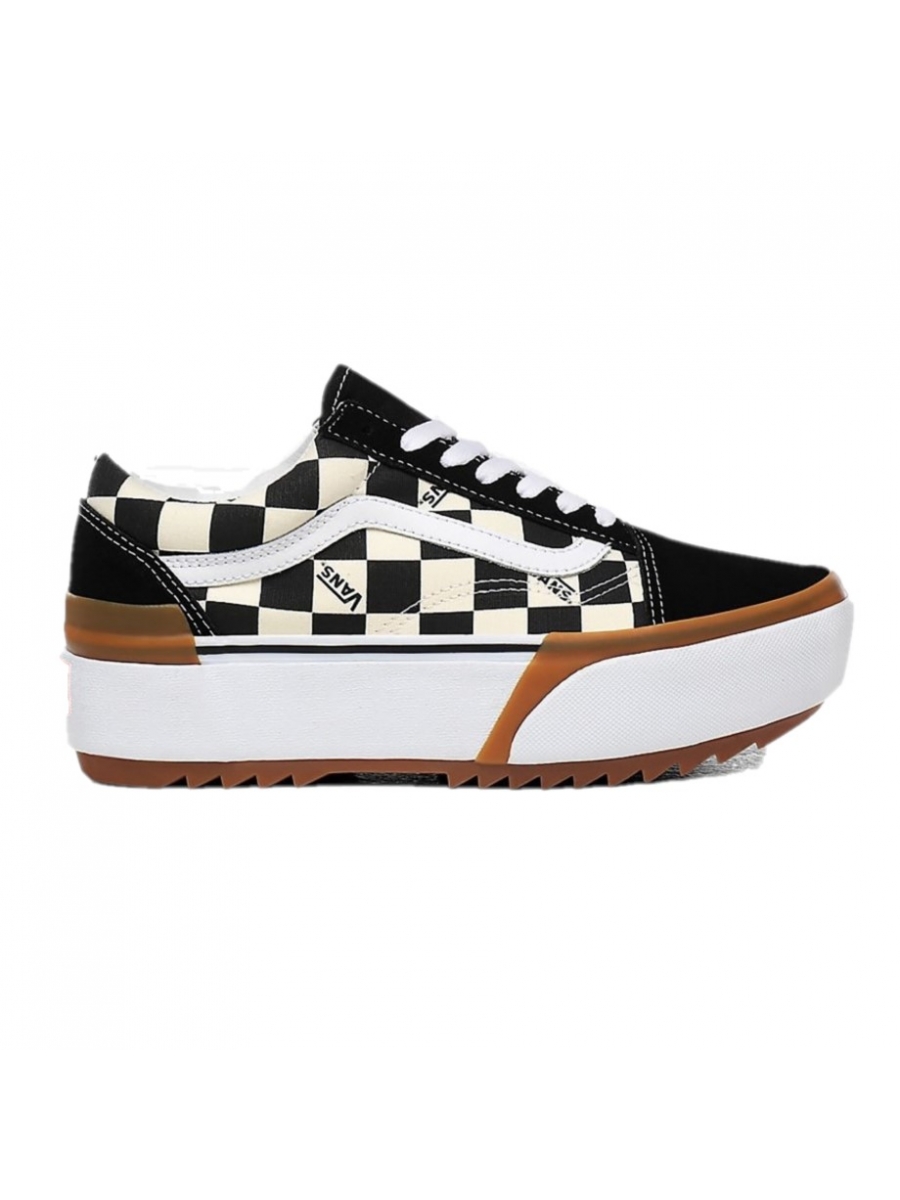 Vans Canvas Old Skool Stacked Checkerboard