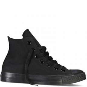 Кеды Converse черные монохром высокие