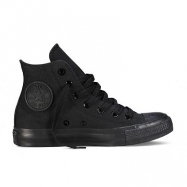 Кеды Converse черные монохром высокие