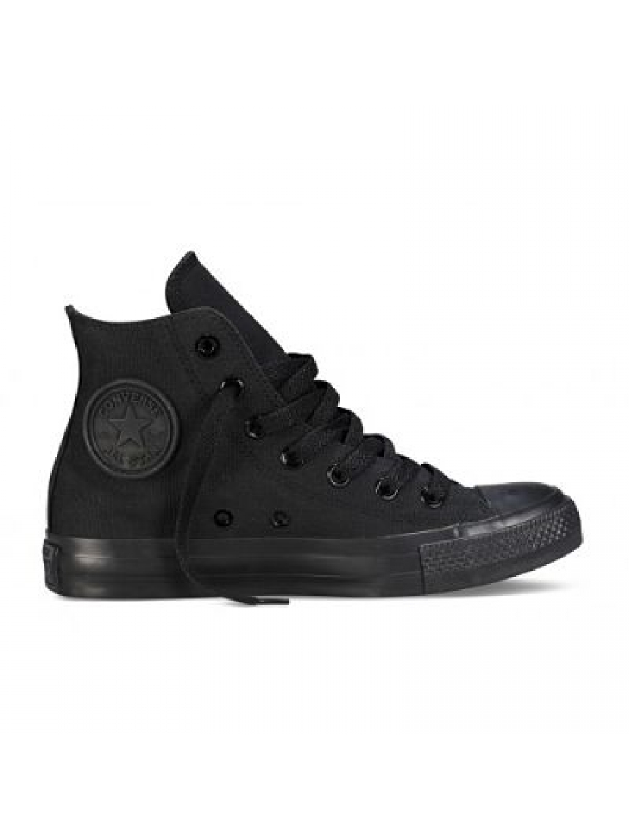 Кеды Converse черные монохром высокие